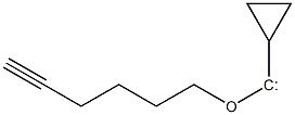 Cyclopropyl 5-hexynyloxycarbene Struktur