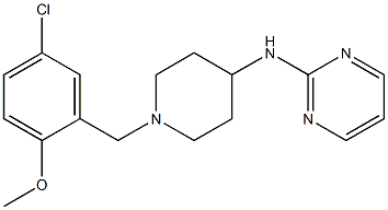 N-[1-(5-Chloro-2-methoxybenzyl)-4-piperidyl]-2-pyrimidinamine Struktur