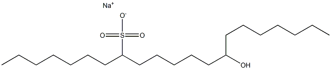 14-Hydroxyhenicosane-8-sulfonic acid sodium salt Struktur