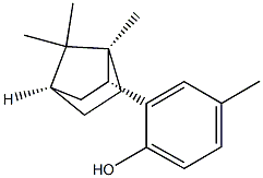 4-Methyl-2-[(1S,2R,4R)-1,7,7-trimethylbicyclo[2.2.1]heptane-2-yl]phenol Struktur