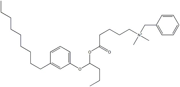 N,N-Dimethyl-N-benzyl-N-[4-[[1-(3-nonylphenyloxy)butyl]oxycarbonyl]butyl]aminium Struktur