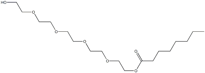 Octanoic acid 2-[2-[2-[2-(2-hydroxyethoxy)ethoxy]ethoxy]ethoxy]ethyl ester Struktur