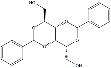 2-O,4-O:3-O,5-O-Dibenzylidene-L-glucitol Struktur