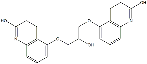 1,3-Bis(2-hydroxy-3,4-dihydroquinolin-5-yl)glycerin Struktur