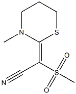 2-[(Methylsulfonyl)(cyano)methylene]-3-methyl-3,4,5,6-tetrahydro-2H-1,3-thiazine Struktur