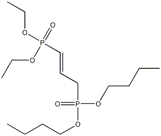 1-(Diethoxyphosphinyl)-3-(dibutoxyphosphinyl)-1-propene Struktur