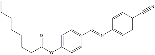 N-(p-Octanoyloxybenzylidene)-p-cyanoaniline Struktur