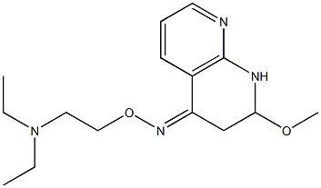 2-Methoxy-4-[[2-(diethylamino)ethoxy]imino]-1,2,3,4-tetrahydro-1,8-naphthyridine Struktur