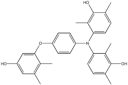 N,N-Bis(3-hydroxy-2,4-dimethylphenyl)-4-(5-hydroxy-2,3-dimethylphenoxy)benzenamine Struktur