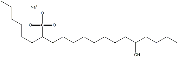 16-Hydroxyicosane-7-sulfonic acid sodium salt Struktur