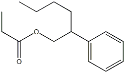 Propanoic acid 2-phenylhexyl ester Struktur