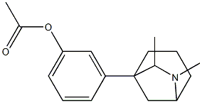 (+)-3-(6,7-Dimethyl-6-azabicyclo[3.2.1]octan-1-yl)phenol acetate Struktur