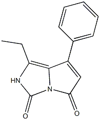 7-Phenyl-1-ethyl-2H-pyrrolo[1,2-c]imidazole-3,5-dione Struktur