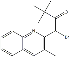 4-(3-Methylquinolin-2-yl)-4-bromo-2,2-dimethyl-3-butanone Struktur