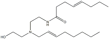 N-[2-[N-(2-Hydroxyethyl)-N-(2-octenyl)amino]ethyl]-4-octenamide Struktur