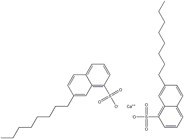 Bis(7-octyl-1-naphthalenesulfonic acid)calcium salt Struktur