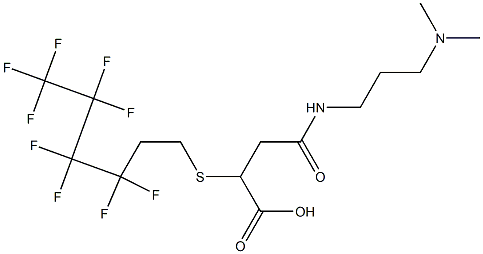 3-[[3-(Dimethylamino)propyl]carbamoyl]-2-[(3,3,4,4,5,5,6,6,6-nonafluorohexyl)thio]propionic acid Struktur