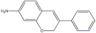 7-Amino-3-phenyl-2H-1-benzopyran Struktur