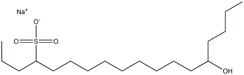 14-Hydroxyoctadecane-4-sulfonic acid sodium salt Struktur