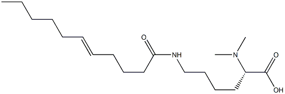 N6-(5-Undecenoyl)-N2,N2-dimethyllysine Struktur