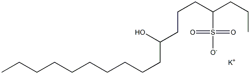 8-Hydroxyoctadecane-4-sulfonic acid potassium salt Struktur