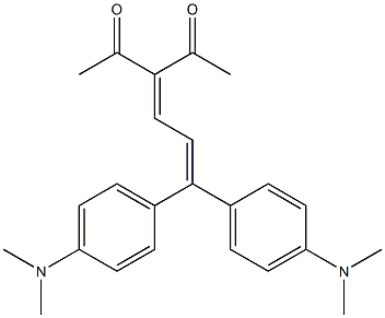 3-[3,3-Bis[4-(dimethylamino)phenyl]-2-propenylidene]pentane-2,4-dione Struktur