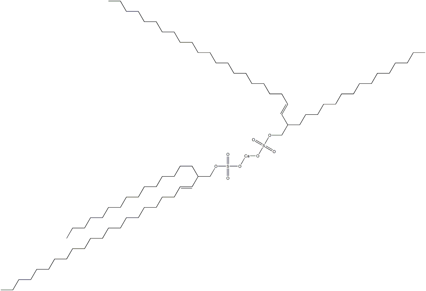 Bis(2-pentadecyl-3-tetracosenyloxysulfonyloxy)calcium Struktur