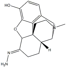 17-Methyl-6-hydrazono-4,5-epoxymorphinan-3-ol Struktur