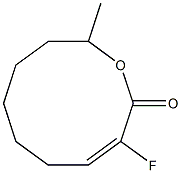 (Z)-3-Fluoro-10-methyl-1-oxacyclodeca-3-en-2-one Struktur