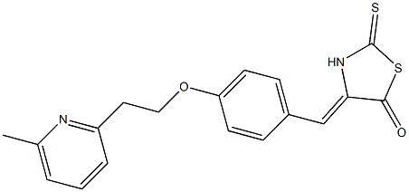 (4Z)-4-[4-[2-(6-Methyl-2-pyridinyl)ethoxy]benzylidene]-2-thioxothiazolidin-5-one Struktur