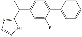 5-[1-(2-Fluoro-4-biphenylyl)ethyl]-1H-tetrazole Struktur