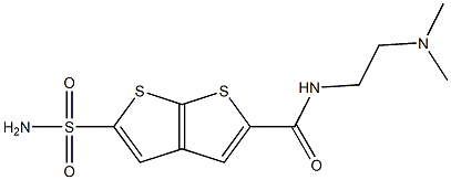 N-(2-Dimethylaminoethyl)-5-sulfamoylthieno[2,3-b]thiophene-2-carboxamide Struktur