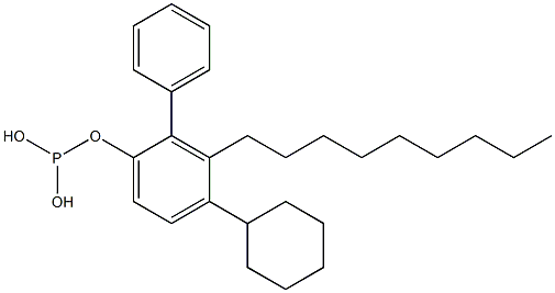 Phosphorous acid cyclohexylphenyl(3-nonylphenyl) ester Struktur