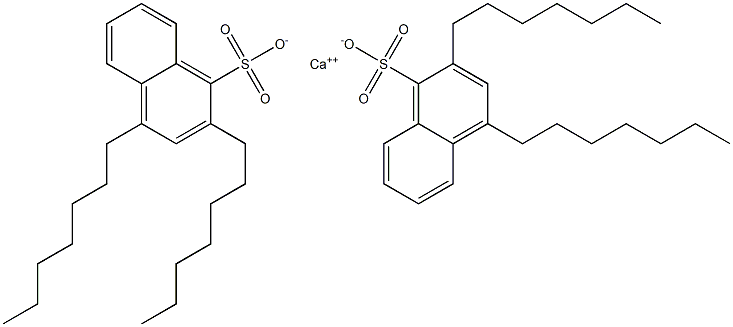 Bis(2,4-diheptyl-1-naphthalenesulfonic acid)calcium salt Struktur