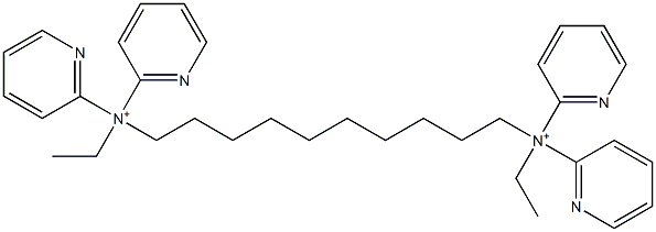 N,N'-Diethyl-N,N,N',N'-tetrakis(2-pyridyl)-1,10-decanediaminium Struktur