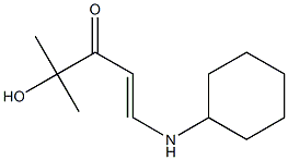 1-Cyclohexylamino-4-hydroxy-4-methyl-1-penten-3-one Struktur