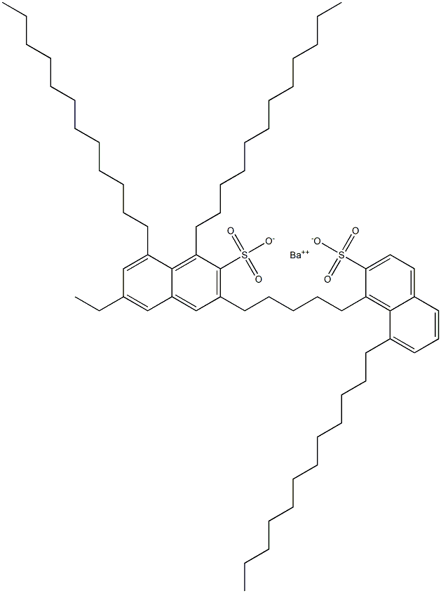 Bis(1,8-didodecyl-2-naphthalenesulfonic acid)barium salt Struktur