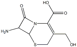 7-Amino-3-hydroxymethyl-8-oxo-5-thia-1-azabicyclo[4.2.0]oct-2-ene-2-carboxylic acid Struktur