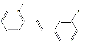 2-(3-Methoxystyryl)-1-methylpyridinium Struktur