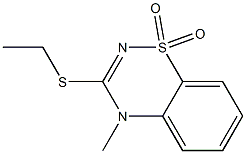 4-Methyl-3-ethylthio-4H-1,2,4-benzothiadiazine 1,1-dioxide Struktur