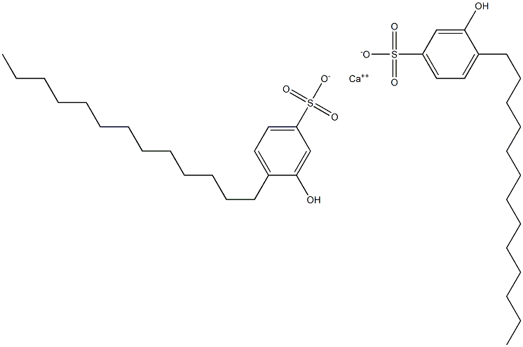 Bis(3-hydroxy-4-tridecylbenzenesulfonic acid)calcium salt Struktur