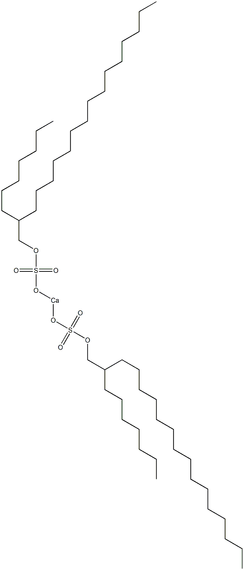 Bis(2-heptylheptadecyloxysulfonyloxy)calcium Struktur