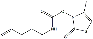 4-Methyl-3-[[[(4-pentenyl)amino]carbonyl]oxy]thiazole-2(3H)-thione Struktur