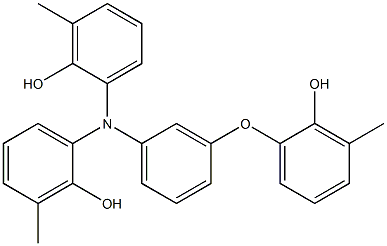 N,N-Bis(2-hydroxy-3-methylphenyl)-3-(2-hydroxy-3-methylphenoxy)benzenamine Struktur