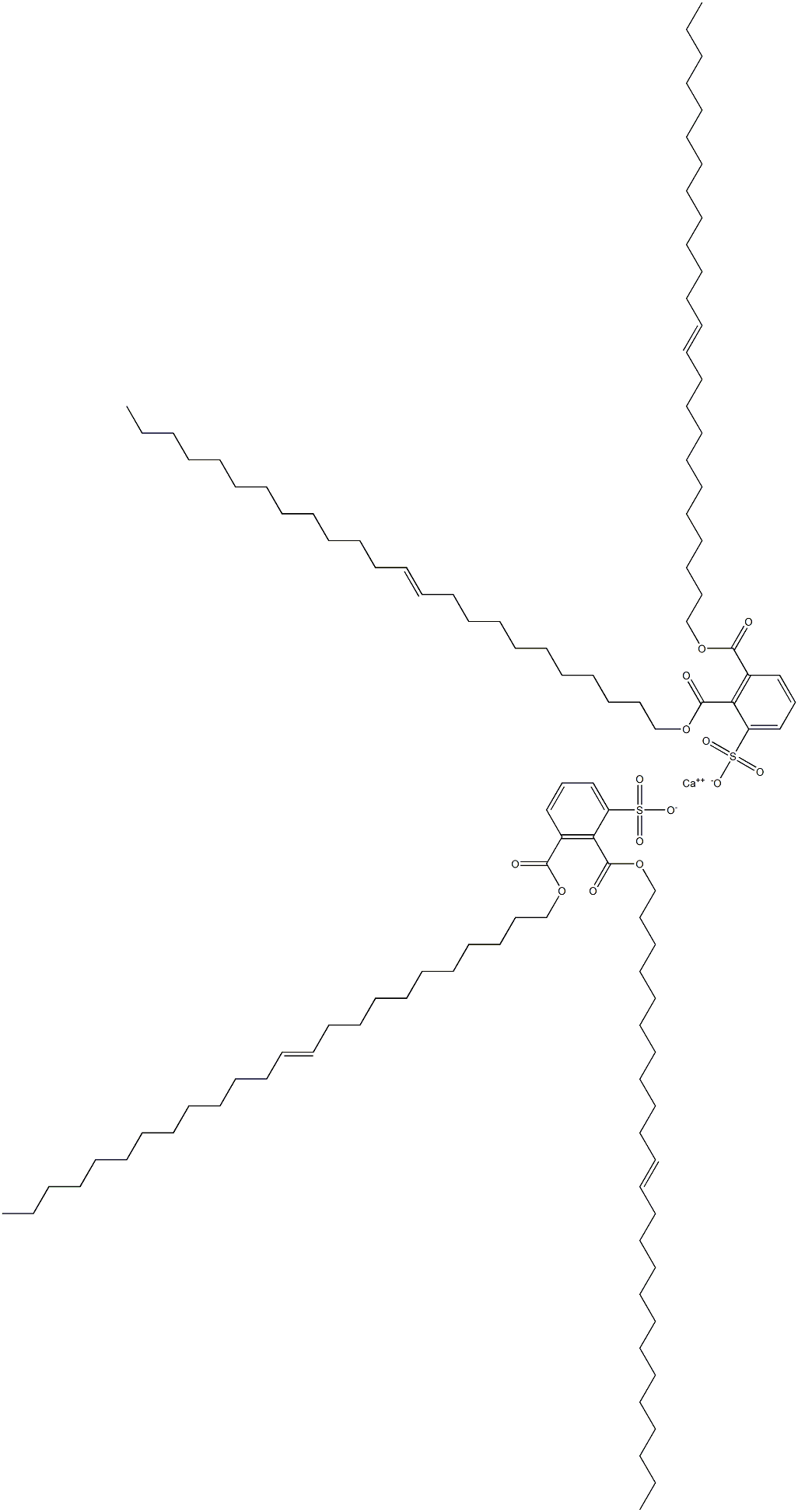 Bis[2,3-di(11-tetracosenyloxycarbonyl)benzenesulfonic acid]calcium salt Struktur