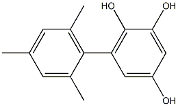 6-(2,4,6-Trimethylphenyl)benzene-1,2,4-triol Struktur