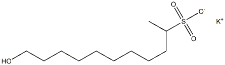 11-Hydroxyundecane-2-sulfonic acid potassium salt Struktur