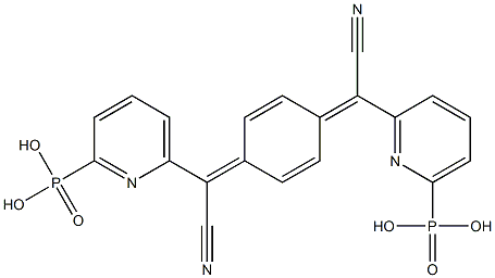 [6-[[4-[Cyano(6-phosphono-2-pyridinyl)methylene]-2,5-cyclohexadien-1-ylidene]cyanomethyl]pyridin-2-yl]phosphonic acid Struktur