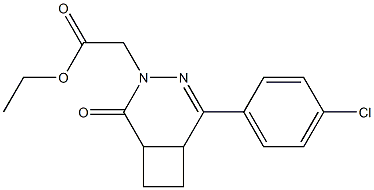 4,5-Ethylene-3-(4-chlorophenyl)-5,6-dihydro-6-oxopyridazine-1(4H)-acetic acid ethyl ester Struktur