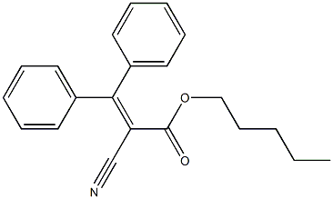 2-Cyano-3,3-diphenylpropenoic acid pentyl ester Struktur